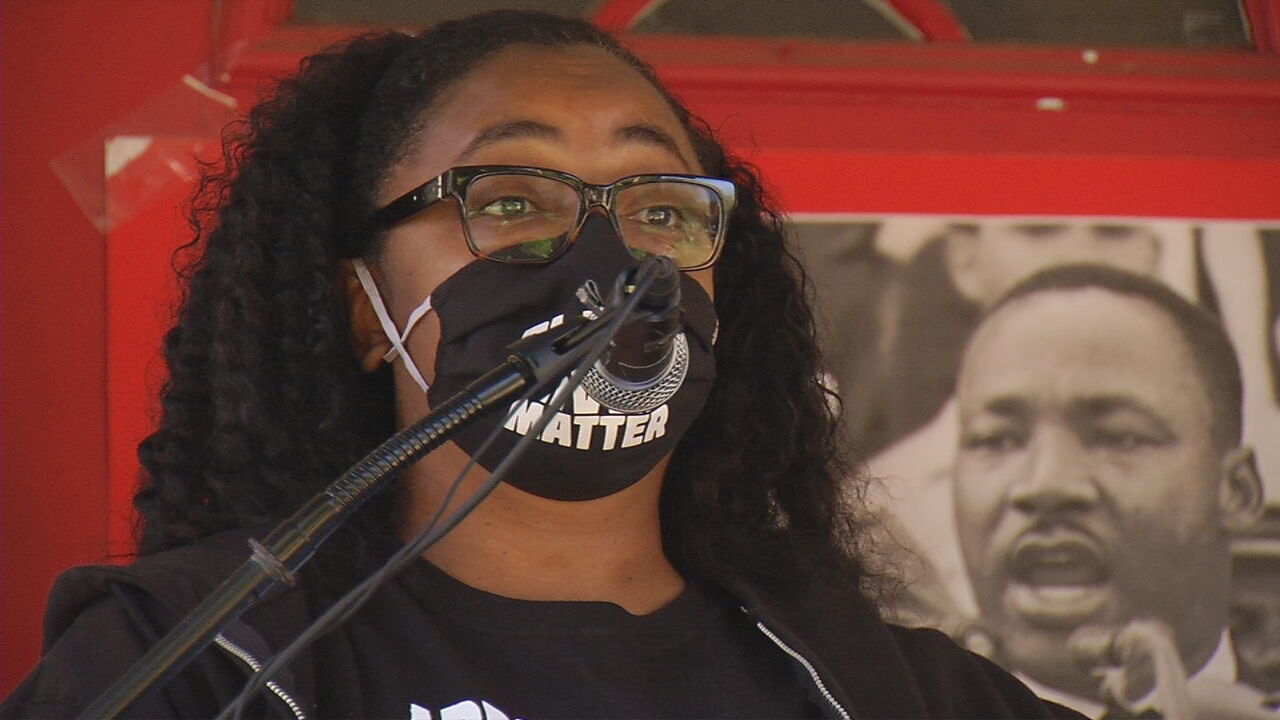 Tyra Walker, co-chair of the Kentucky Alliance Against Racist and Political Repression